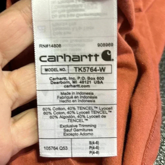 Carhartt Relaxed Fit Lightweight 
Multicolor logo graphic chest, Terracotta - Picture 9 of 9